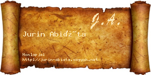 Jurin Abiáta névjegykártya